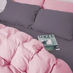 Комплект постільної білизни MirSon Ash grey-Pink 160x220 см сіро-рожевий (2200009660924) - мініатюра 7