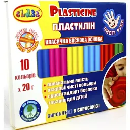 Пластилін 10 кольорів 20 гр Class MAXI 7645С
