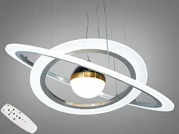 Підвісна LED-люстра з пультом та підсвічуванням 85 Вт Diasha 2391-600+400NEW HR