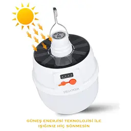 Переносний ліхтар з сонячною панеллю Gold Silver GS3900+Solar, пульт, акумулятор - мініатюра 3