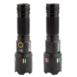 Ручний ліхтар PLD-X83-TG zoom + LCD + Type-C + PowerBank + 1х26650 (18650) 5 режимів - мініатюра 8