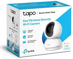 IP-камера TP-Link Tapo C200 біла 2 Мп(1920x1080/15 fps) 1/2.8"CMOS H.264 f/2.4 f=4 мм Wi-Fi (2.4 GHz) кут огляду до 360°/114° по горизонталі/вертикалі день/ніч ІЧ-підсвічування 850 нм до 9 м двосторонній аудіозв'язок microSD iOS 10+/Androi - мініатюра 3