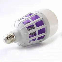 Світлодіодна лампа від комарів лампочка пастка комарів з електрошоком 220V світлодіодна