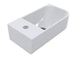 Умивальник Miraggio KO R (69125610) Miramarble, Глянцевий, Підвісний, Білий