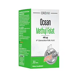 Фолієва кислота Orzax Ocean Methly Folat 400 mcg 30 таблеток
