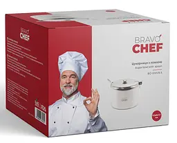 Цукорниця з ложкою нержавіюча сталь BRAVO CHEF 9.5 см (BC-5101/9.5) - мініатюра 3