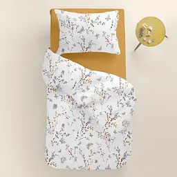 Дитяча постільна білизна Cosas MIDSUMMER 110х140см (ButterfliesGreyFlowers_16Mustard_140) - мініатюра 2