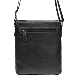 Чоловіча сумка Borsa Leather K17859 27x24x5 см Чорний (16183) - мініатюра 3