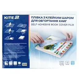 Плівка самоклеюча для книг 360х500 мм 10 шт. прозора (K-094)