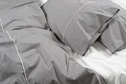Постільна білизна Lotus Home - Premium Percale Stripe антрацит євро - мініатюра 3