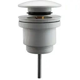 Донний клапан Frap F62-6, автомат, 1 1/4", білий, Білий