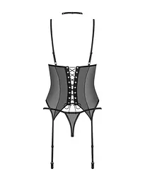 Корсет Obsessive Donarella XL/2XL (чорний) - мініатюра 5