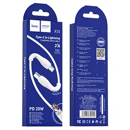 Кабель Hoco X55 Trendy PD charging data cable for Lightning White - мініатюра 3