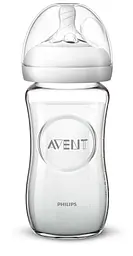 Пляшка для годування Philips Avent Natural, скляна, 240 мл (SCF053/17) - мініатюра 2
