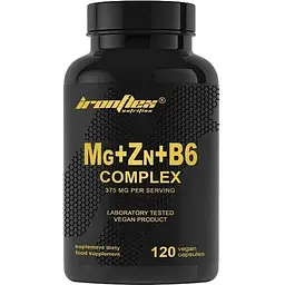 Комплексна добавка IronFlex Mg+Zn+B6, 120 вегакапсул для природної підтримки нервової та імунної систем - мініатюра 1