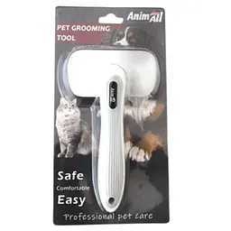 Пуходерка з автоматичною системою очищення AnimAll Groom для тварин сірий