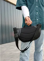 Чоловіча сумка бананка Sambag Dynamicdart чорна 38 × 21 × 7 см (80461001m) - мініатюра 10