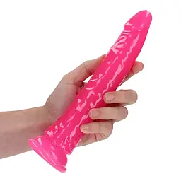 Фалоімітатор RealRock Slim Realistic 9'', 25 см (рожевий) - мініатюра 3