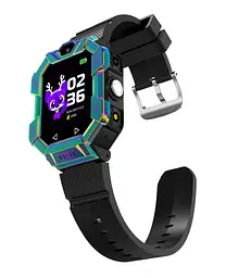 Дитячий смарт одинник-телефон Lemfo R87 з GPS трекером, сім картою, відеодзвінком, прослуховуванням та кнопкою SOS Чорний - мініатюра 2