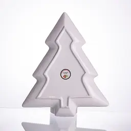 Блюдо сервірувальне новорічне для закусок Santa 29 × 24 × 2 порцелянове Yiwu HP-SDHK-18 - мініатюра 5