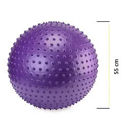 М'яч для фітнесу (фітбол) Cornix 55 см масажний Anti-Burst Violet XR-0468 - мініатюра 8