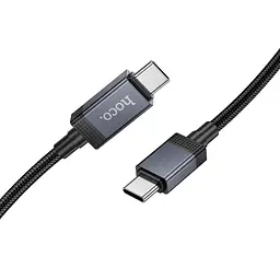 Дата кабель Hoco X118 Generous with display Type-C to Type-C 60W (1m) Black - мініатюра 3