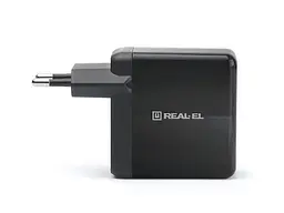 Мережевий зарядний пристрій REAL-EL CH-350 Black (EL123160017) - мініатюра 2