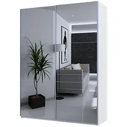 Шафа-купе Doros G-Caiser 2 дзеркала 180х60х240 см Білий (42005019) - мініатюра 4