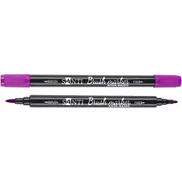 Маркер акварельний Santi Brush Marker SWB-09 фіолетовий двосторонній 6 шт. (391065)