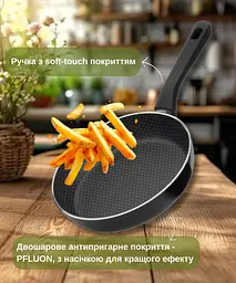 Сковорода Ardesto глибока Gemini Salerno 26см алюміній чорний kuh0014462 - мініатюра 2