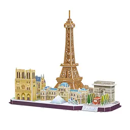 Пазл 3D CubicFun City Line Paris, 114 елементів (MC254h) - мініатюра 3