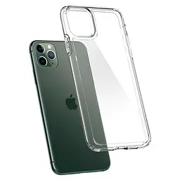 Чохол оригінальний протиударний Spigen Ultra Hybrid Crystal для iPhone 11 Pro (5.8") Clear - мініатюра 2