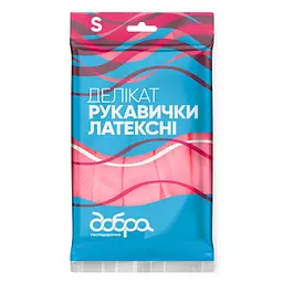 Рукавички господарські Добра Господарочка Латексні Делікат Розмір S (4820086523677) - мініатюра 1