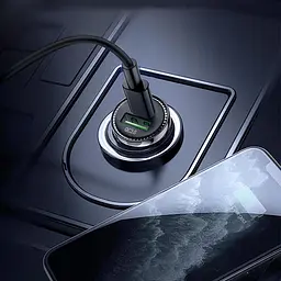 Адаптер автомобільний HOCO Leading car charger Z44 2 usb 20W чорний - мініатюра 5