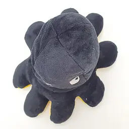 М'яка іграшка Восьминіг перевертень двосторонній веселий сумний Mood Octopus 20 см UKC чорно/жовтий - мініатюра 4