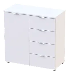 Комод Doros Рон 1 1 фасад 4 шухляди Білий 80х38х81 (41516005) - мініатюра 3