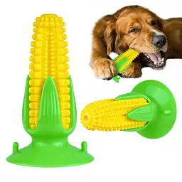 Іграшка для Собак Bronzedog PetFun Кукурудза на Присосці з пищалкою 16 х 9 см