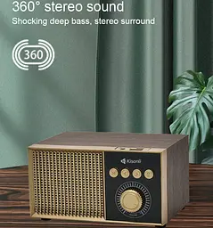 Портативная колонка ретро Kisonli G10 Bluetooth 1200mAh 5Вт Brown - мініатюра 3