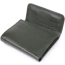 Стильний гаманець середнього розміру із натуральної шкіри ST Leather 23075 зелений - мініатюра 5