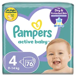 Підгузки Pampers Active Baby 4 (9-14 кг) 76 шт.