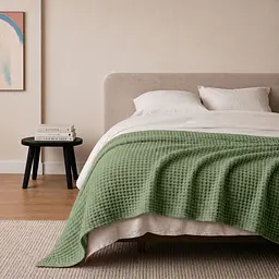 Плед покривало Cosas Olive Greek Waffle 230х240 см вафельне (Blanket_53Olive_GreekWaffle_230x240) - мініатюра 2
