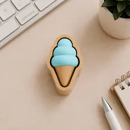 Клікер-антистрес Puffy Ice Cream Clicker 32940 6х4 см рожевий - мініатюра 3