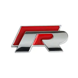 Емблема напис R срібло+Червона 54.5х26.3мм метал (на скотчі)