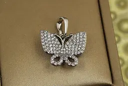 Кулон Xuping Jewelry метелик з дрібнимим фіанітами 1,6 см сріблястий