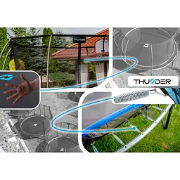 Батут із внутрішньою сіткою THUNDER Inside Ultra 12FT 374 см Black/Blue - мініатюра 10