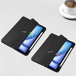 Чохол-книжка BeCover Soft Edge TPU з кріпленням Apple Pencil для Apple iPad Air 13" M2/M3 2024/2025 Black (711711) - мініатюра 4