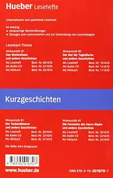 Der Taubenfutterer und andere Geschichten. Niveaustufe B1 Leseheft - мініатюра 2