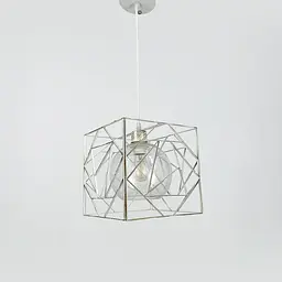 Підвіс Лофт у білому з позолотою корпусі форми куба Line.F 12120/1 WH