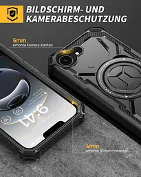 Захисний чохол Lanhiem для iPhone 16e з кільцем-підставкою - мініатюра 4