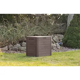 Ящик для зовнішнього зберігання Prosperplast WOODEBOX 140 л, коричневий - мініатюра 5